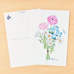 ポストカードセット　誕生花の花束　1月～6月 2枚目の画像