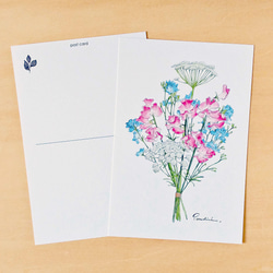 ポストカードセット　誕生花の花束　1月～6月 4枚目の画像