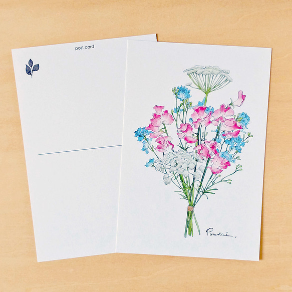 ポストカードセット　誕生花の花束　1月～6月 4枚目の画像