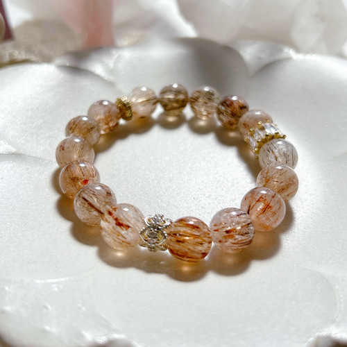 フォリエーテッドマイカインクォーツ 天然石ブレスレット デザブレ