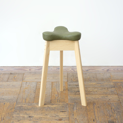 【美品】美姿勢 マタ美 スツール オリーブ キッチンスツール マタ美 SH620 (ナチュラル×オリーブ) 椅子（チェアー
