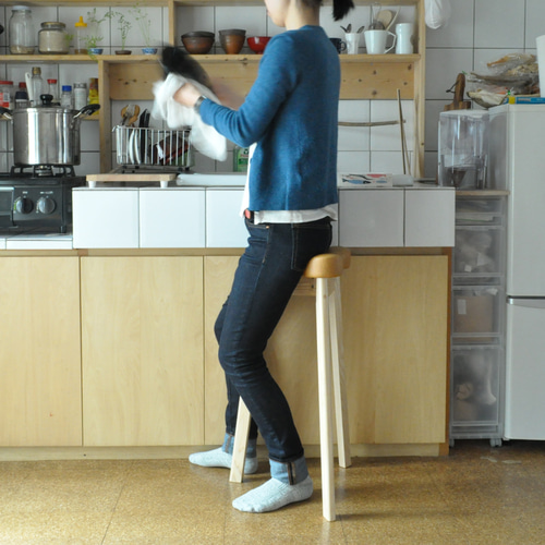 キッチンスツール マタ美 SH620 (ナチュラル×ブラック) 椅子（チェアー