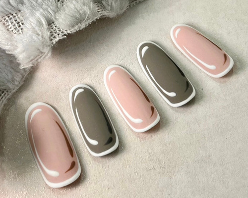 milk.ページ 2点 ネイルチップオーダー ミルキーパープルオーダーチップ ネイルチップつけ爪 ネイル