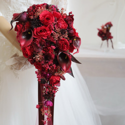 【wedding】ブーケ&ブートニア　★T様用 Amazon | 「結婚式 ブーケ＆ブートニアセット 42×33cm