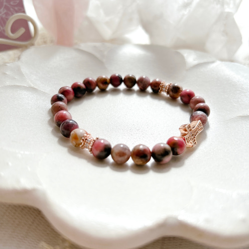 守護・自信】クロスモチーフ✝️ ロードナイト 天然石ブレスレット