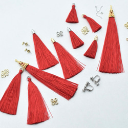 ♯7【絹100％】正絹糸タッセル〈ピアス・イヤリング・ハンドメイド素材