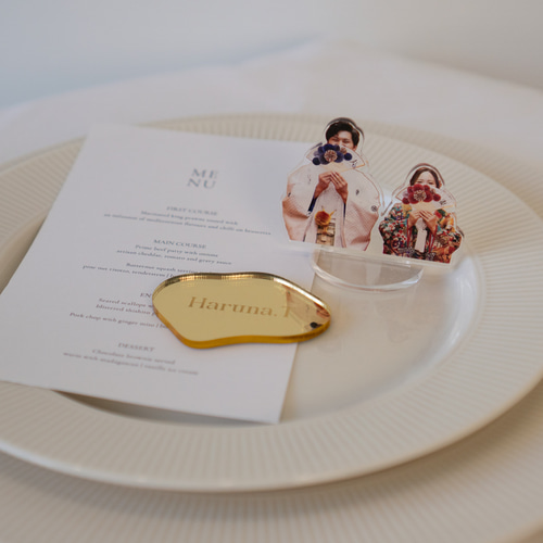 4枚セット】写真追加1枚無料のアクリルスタンド 席札 ゲストテーブル