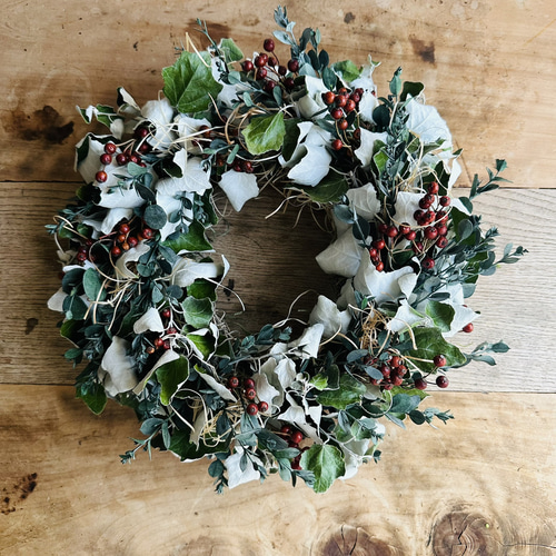 ウラジロの葉とノイバラの実のリース LL リース JiLL 通販 18305093