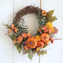 完売❤️流木アレンジ⭐️ウサギと秋の収穫ハロウィンオブジェ⭐️パンプキン魔除インテリア 完売❤️流木アレンジ⭐️ウサギと秋の収穫ハロウィンオブジェ