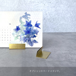 2026年版 -選んで飾れる- 花と草木のイラストカレンダー (ハガキサイズ・イラスト6種) 9枚目の画像