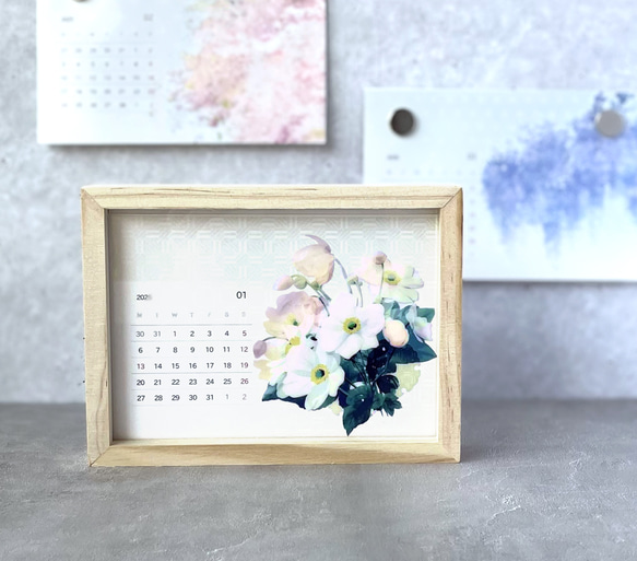 2026年版 -選んで飾れる- 花と草木のイラストカレンダー (ハガキサイズ・イラスト6種) 11枚目の画像