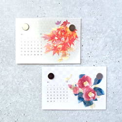 2026年版 -選んで飾れる- 花と草木のイラストカレンダー (ハガキサイズ・イラスト6種) 8枚目の画像