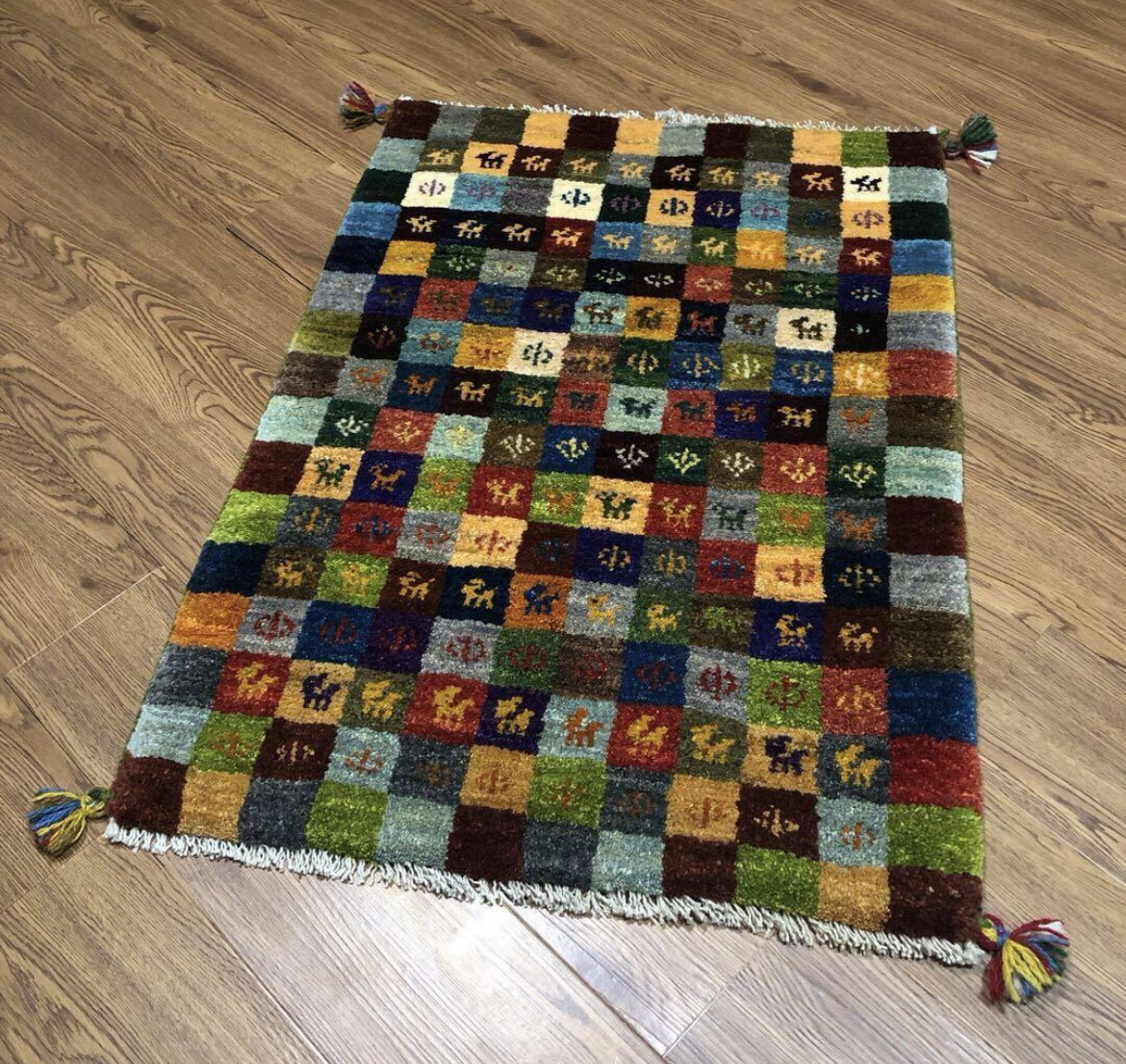 ペルシァギャッぺ ペルシャ オールドギャッベ 15年 アマレバフト ラグ 87x63