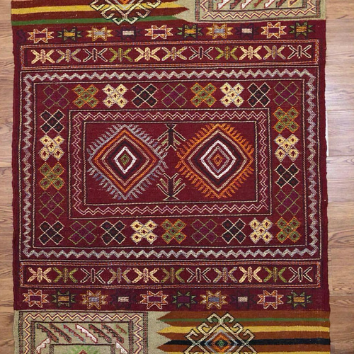 ペルシャオールドキリム リビングサイズ No:KZN-157(トライバルラグ