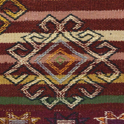 ペルシャオールドキリム リビングサイズ No:KZN-157(トライバルラグ