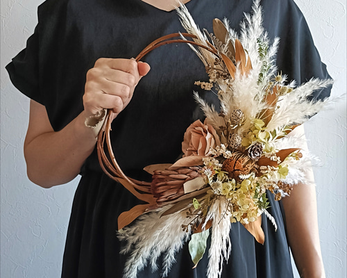 ブーケ　スモークツリー　プロテア　パンパスグラス　ウェディングブーケ　前撮り 5131e39ff036a30c458b3ba37923c4