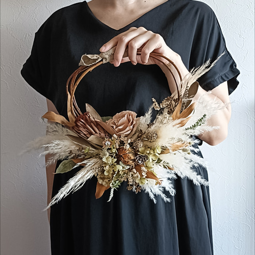 リース　ドライフラワーリース　ブーケ　スワッグ　リースブーケ 土と風の植物園｜ドライフラワー専門店（スワッグ/リース/ブーケ