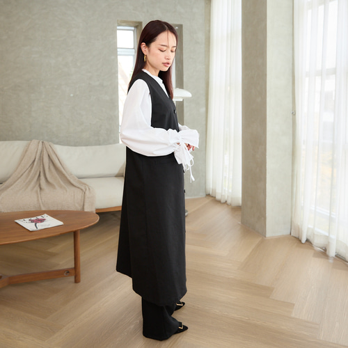 式典〜普段着も◎ 大人可愛い 袖リボン ブラウス ホワイト シワになり