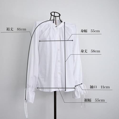 式典〜普段着も◎ 大人可愛い 袖リボン ブラウス ホワイト シワになり