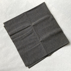 館林紬 ふろしき 紺白黄千筋【群馬産織物】 4枚目の画像