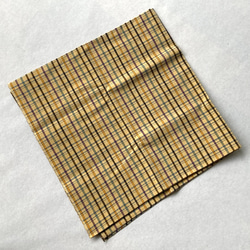 館林紬 ふろしき ベージュ格子【群馬産織物】 4枚目の画像