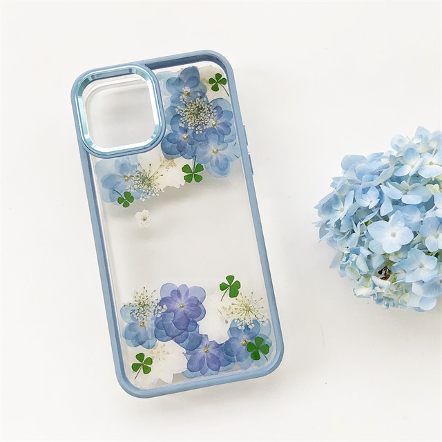 クローバー 紫陽花ケース  iPhone17Pro/17Air/17ProMax/16e シリコンケース スマホケース