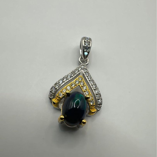 ブラックオパール ペンダントトップ 天然石 ペンダントトップ