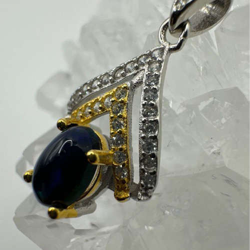 ブラックオパール ペンダントトップ 天然石 ペンダントトップ