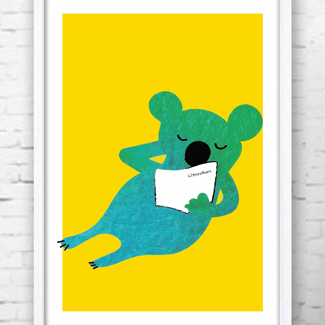 コアラの昼寝　コアラ　 イラスト　ポスター  A4A3A2A1　アートポスター　アート/sei検索　1043