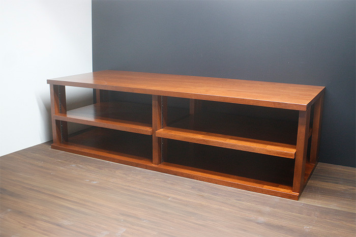 木製（無垢材）テレビボード、ＡＶボード、オーディオラック  RUB2R3-25ワイド109　注文製作
