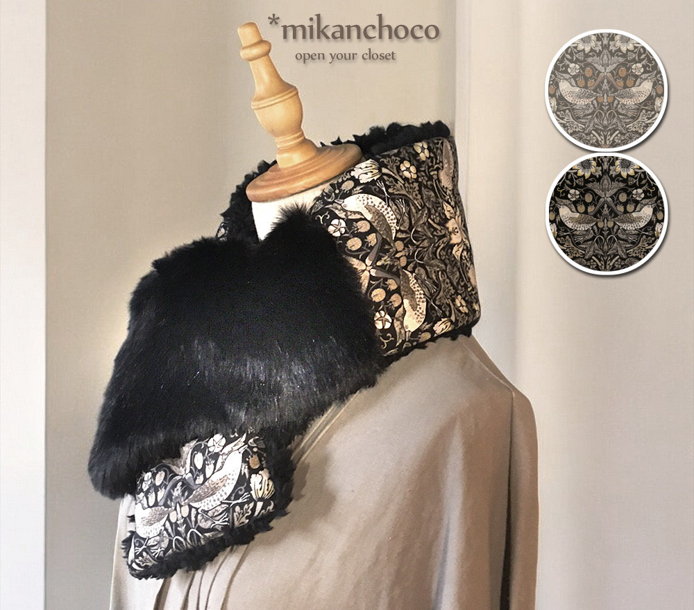 ◆【早割】モリス　選べるいちご泥棒のふわもこマフラー◆ネックウォーマー