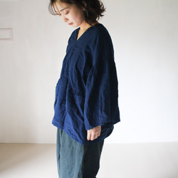 ハナツミ / 梅重色 草木染め/リネンワンピース/インド茜染め