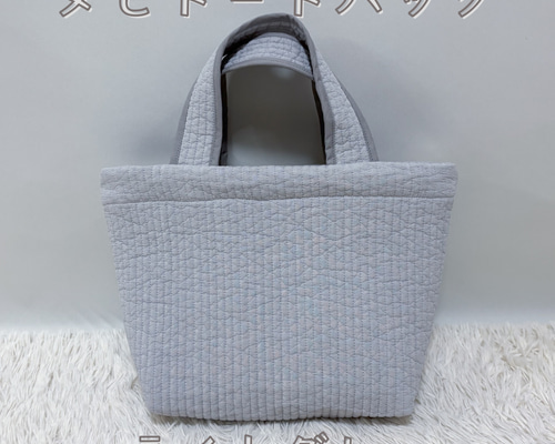 ドレミ♩　ヌビバッグ　ダークグレーB　パール ヌビバッグ ヌビトート ダークグレー パール付き サブバッグ シンプル