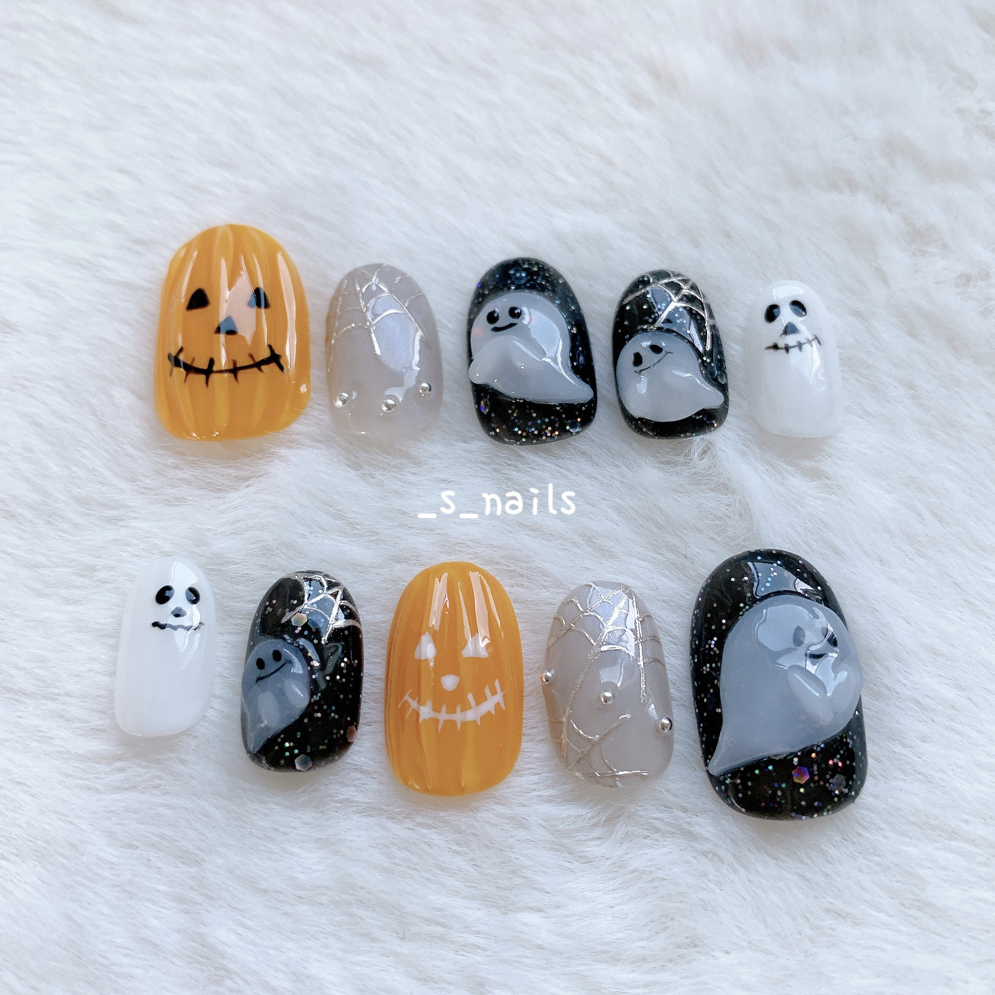 ネイルチップ つけ爪 ハロウィンネイル 67a0fd067868ef8eb659f0bf3a757d