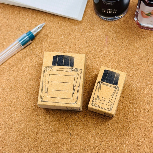 からっぽインクボトルスタンプ【小】 はんこ・スタンプ hanya