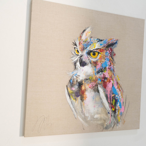 owl / フクロウ 絵画 TOMOYA 通販 18306942｜Creema(クリーマ)
