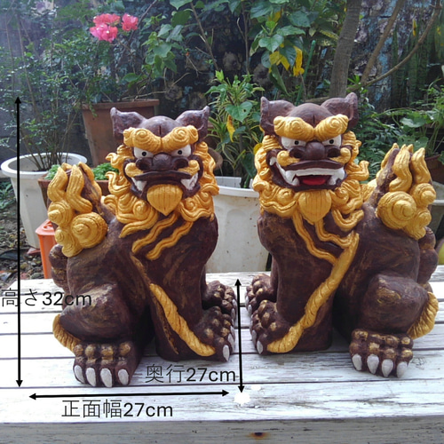 受注製作）「漆喰特大大立シーサーAバージョン」伝統と現代の調和を