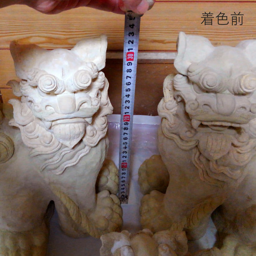 受注製作）「漆喰特大大立シーサーAバージョン」伝統と現代の調和を