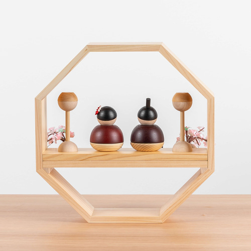 【新品/正規品】lemi toys木製雛人形　コンパクト　おひなさま お雛様ボックス 森林工芸館｜コンパクトな卓上型｜木のおもちゃ
