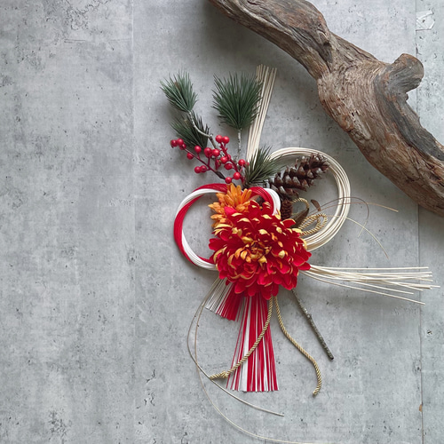 派手やかに凛々しく祝う正直飾り 早割お正月2025 しめ縄・しめ飾り 璃