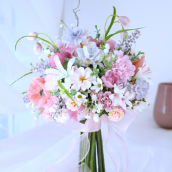 大人ピンクの小花たくさんクラッチブーケ アーティフィシャルフラワー