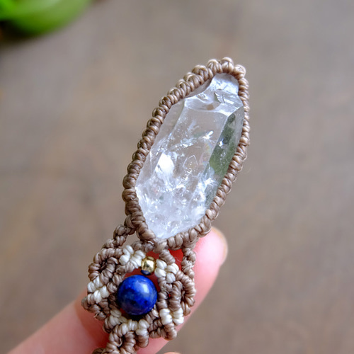 両剣水晶原石（ブラジル産）・ラピスラズリ3A（9月12月誕生石