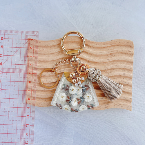 ⑅インド刺繍リボン⑅キーホルダー キーホルダー hanyuka