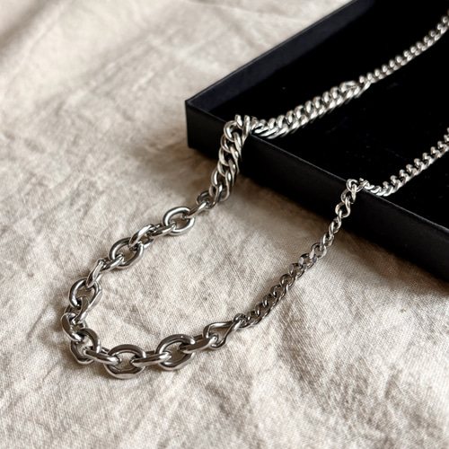 ミックスチェーン　イタリア製　925 ネックレス 楽天市場】イタリア製 シルバー925 フィガロ チェーン ネックレス