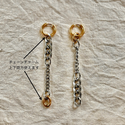 CHANEL ダブルチェーンネックレスとピアスセット CHANEL シャネル ネックレス ピアス 2点セット ネックレス 金属