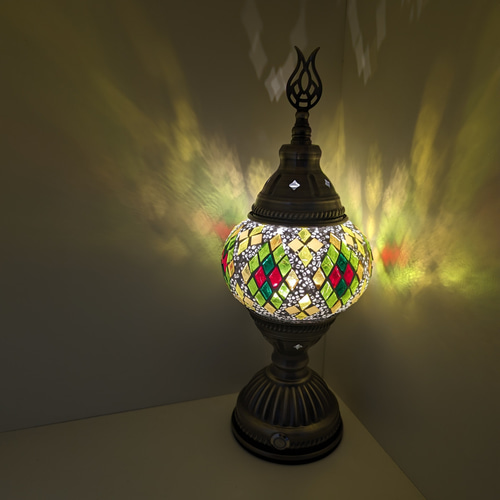 ステンドグラス風ランプ◇トルコランプ◇ハイスタンドタイプ Sサイズ