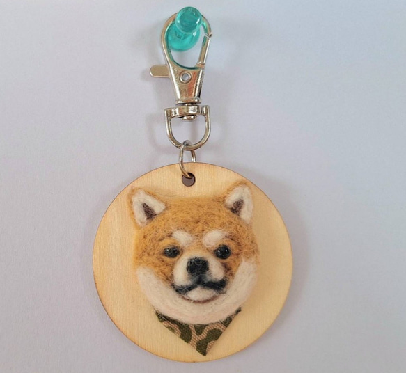 ♡羊毛フェルト 豆柴さんキーホルダー♡ 羊毛フェルト 324naka 通販