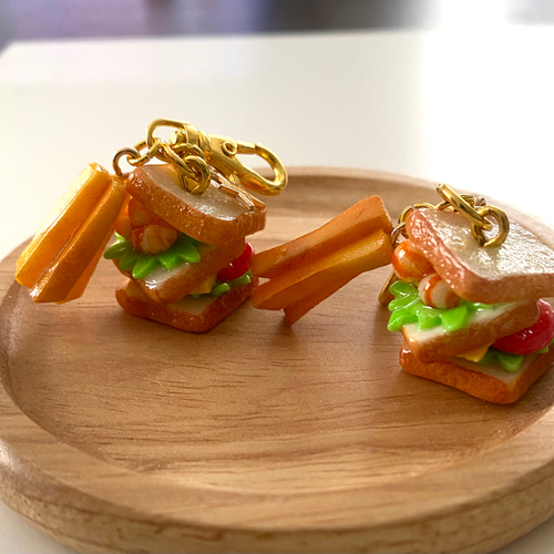 食パン サンドウィッチ チャーム 食品サンプル ミニチュア フェイク