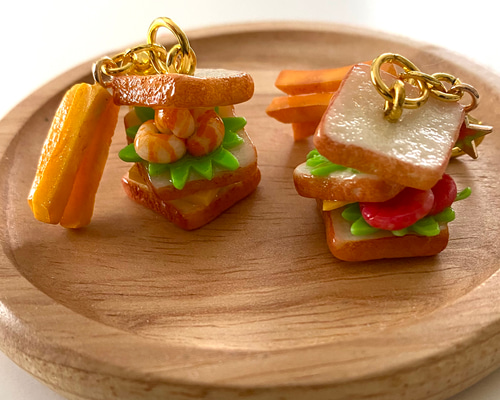 食パン サンドウィッチ チャーム 食品サンプル ミニチュア フェイク