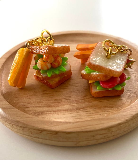 食パン サンドウィッチ チャーム 食品サンプル ミニチュア フェイク